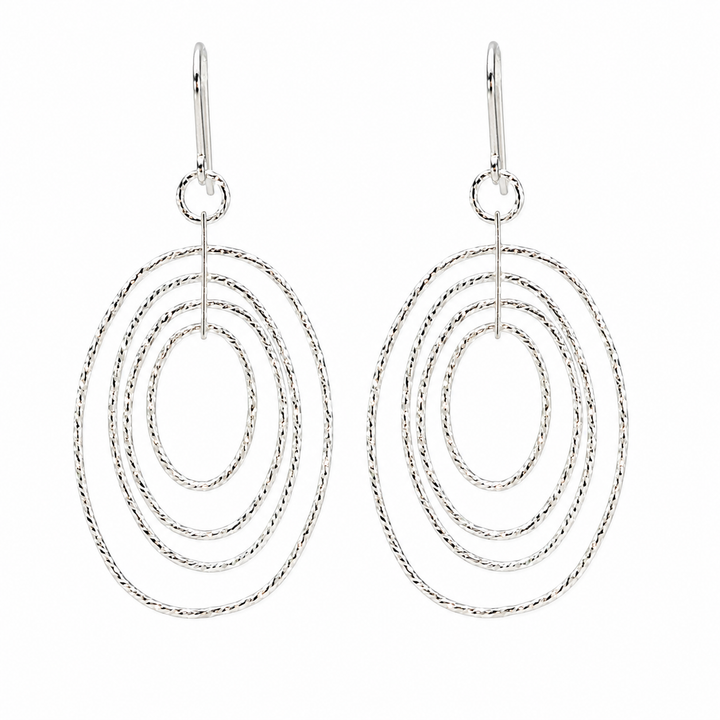 Drop Ovals earrings in Sterling Silver