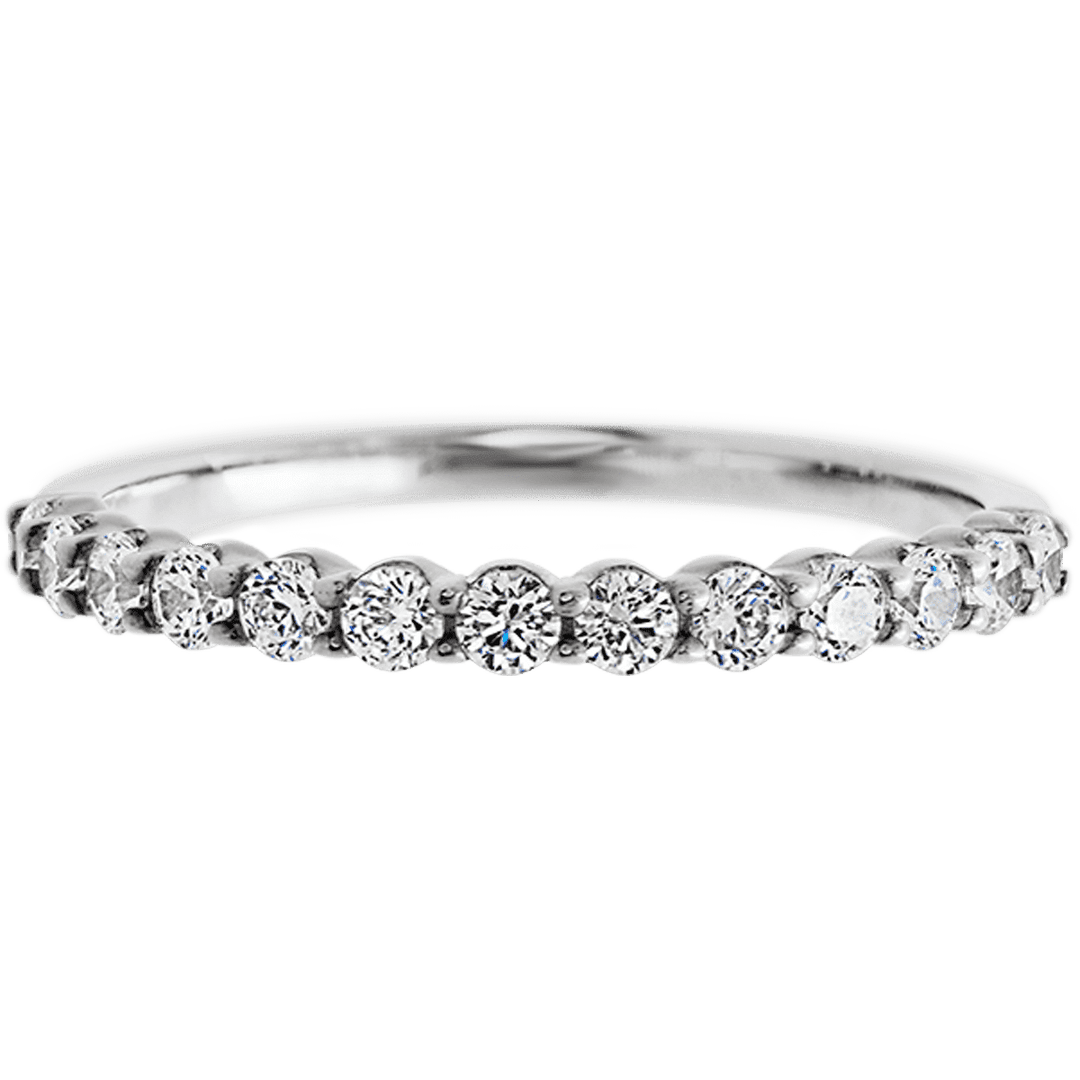 14K White Gold band with 13 Round Lab Grown Diamond (ST) having TCW-.39