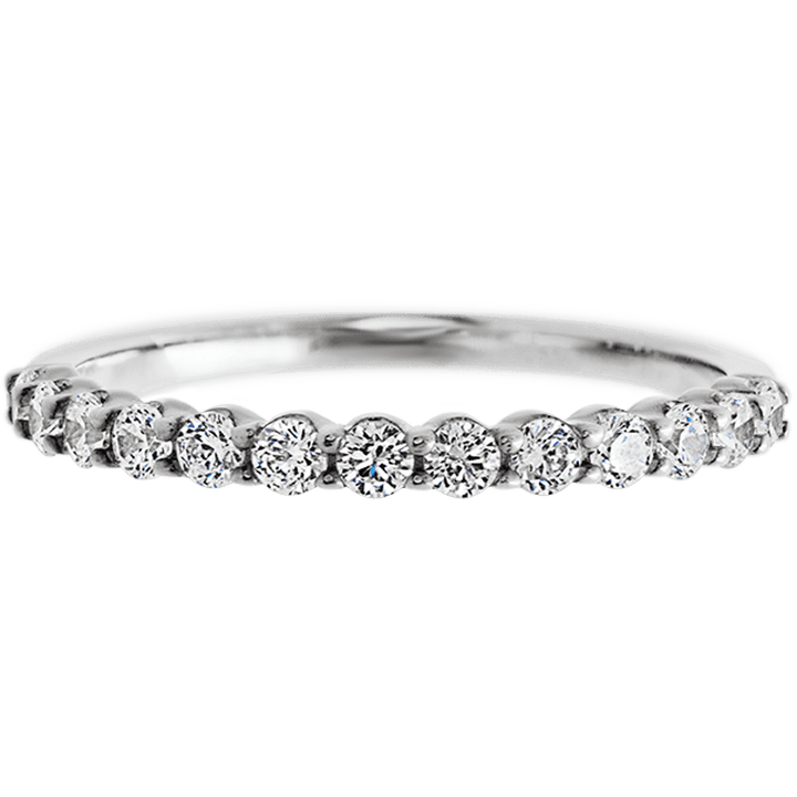 14K White Gold band with 13 Round Lab Grown Diamond (ST) having TCW-.39