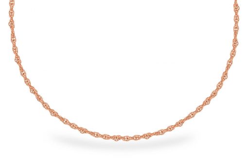 1.5MM 14KT 18 INCH ROSE GOLD ROPE CHAIN WITH LOBSTER CLASP