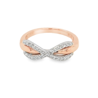 Criss Cross infinity style ring