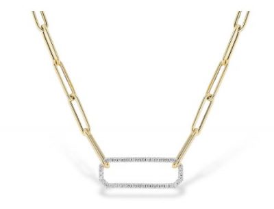 paperclip necklace, 14k gold