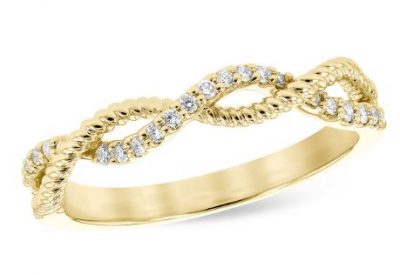 twisted, yellow gold ring