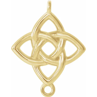 14K Yellow Celtic Star Link measuring 12.9 x 9.9mm. Add this to the center of your permanent jewelry design. 