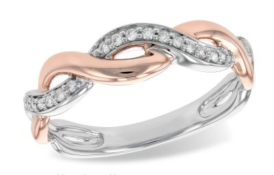 Rose gold two-tone ring