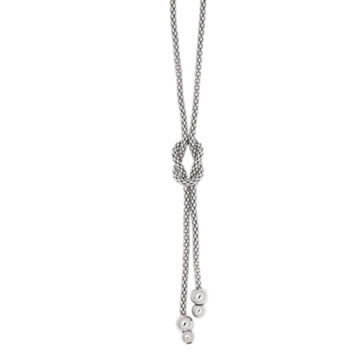 love knot necklace, sterling silver